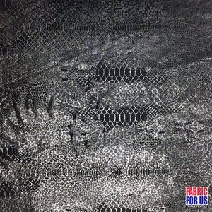 Snake Skin Black Tone on Tone Stretch Poly-Spandex Fabric 58" Wide